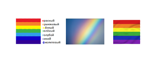 Imagem com um arco-iris com duas tonalidades da cor azul